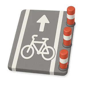 Полоса с боллардами